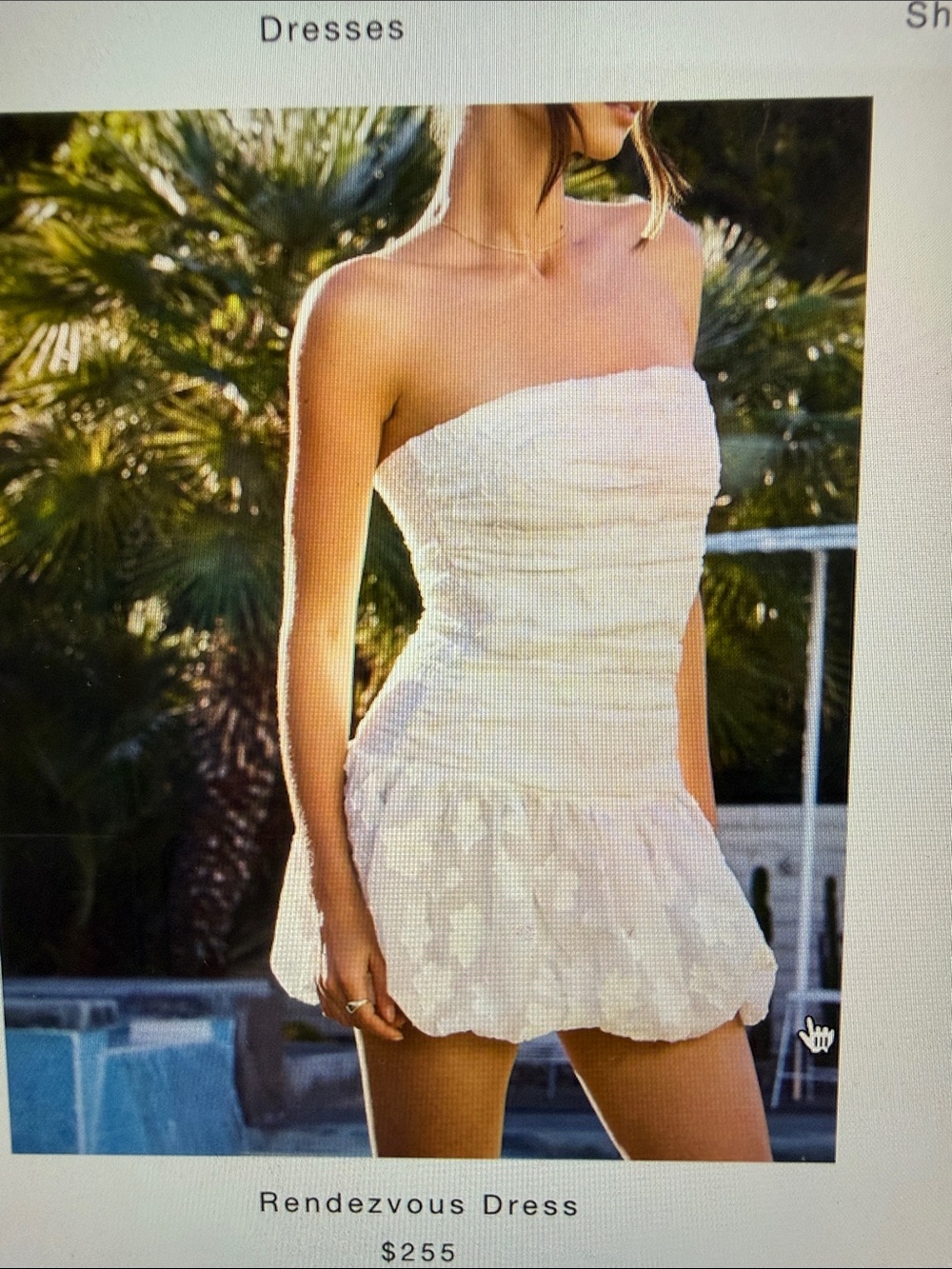 Amanda Uprichard White Strapless Rendezvous Mini Dress